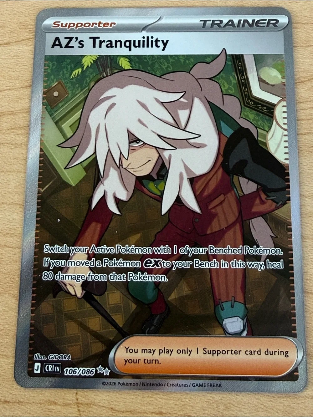 Pokémon Trainer Card - AZ's Tranquility (Full Art)